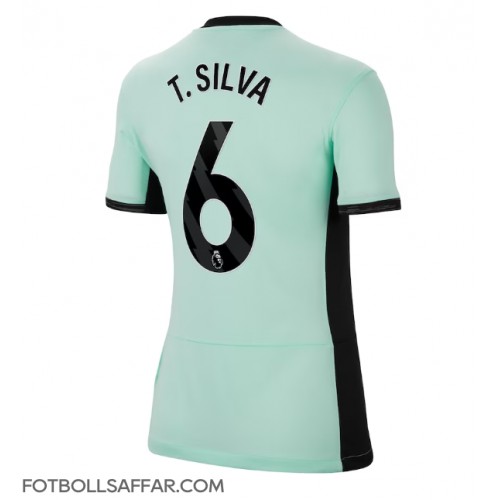 Chelsea Thiago Silva #6 Tredjeställ Dam 2023-24 Kortärmad